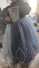 藍色絲絨女童艾莎裙網(wǎng)紗裙擺帶星點(diǎn)甜美公主氣質(zhì)優(yōu)雅高定秋冬 1126冬加絨單裙 110 (S) 曬單實(shí)拍圖