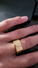 CARVELOVEins北歐簡(jiǎn)約主義男女幾何復古純色正方形情侶款對戒指潮配飾指環(huán) 金色 男碼9號(指圍6.2cm) 曬單實(shí)拍圖