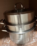 炊大皇304不銹鋼三層蒸鍋家用復合底湯鍋蒸饅頭包子可視可立高拱蓋30cm 曬單實(shí)拍圖