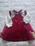 G.duck一周歲禮服女寶寶連衣裙兒童唐裝套裝中國風(fēng)秋季裙子嬰兒抓周衣服 紅色秋冬款 100 尺碼2~3歲【 90-100cm】 曬單實(shí)拍圖
