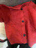 梵優(yōu)特2026春季新款針織開(kāi)衫氛圍感穿搭歐貨女士毛衣復古百搭燈籠袖上衣 紅色 L 100-110斤 曬單實(shí)拍圖