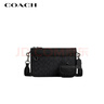 蔻馳（COACH）【品牌直供】HERITAGE男士經(jīng)典標志多功能斜挎包炭黑色CW373 曬單實(shí)拍圖