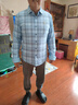 皮爾卡丹（pierre cardin）輕奢羊毛長(cháng)袖襯衫男士無(wú)痕免燙垂感冬季新款休閑上衣商務(wù)蠶絲襯衣 藍灰色 S 165 建議【100-120斤】 曬單實(shí)拍圖