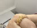 六福珠寶 黃金戒指鏤空蝴蝶足金生日禮物女 計價G38TBGR0002 約3.24克 曬單實拍圖