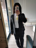 韓曼柯（HANMANKE）西裝外套女商務(wù)面試職業(yè)正裝小個(gè)子2025春秋新款女士高端西裝外套 曬單實(shí)拍圖