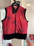 裝春秋馬甲女裝背心坎肩奶奶立領(lǐng)馬夾外穿奶奶坎肩上衣 紅色 2XL 曬單實(shí)拍圖