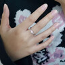 DR一見(jiàn)鐘情鉑金戒指pt950白金情侶對戒結婚訂婚情人節生日送女朋友 女戒 曬單實(shí)拍圖