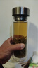 初構想玻璃杯大容量雙層隔熱喝茶杯子男士辦公杯帶茶漏泡茶水杯微保溫 【大容量雙層】鋼本色- 500ml 曬單實(shí)拍圖