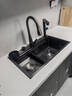 海爾水槽大單槽廚房洗菜盆單槽濾網(wǎng)集渣304不銹鋼水槽綿雨瀑布洗碗槽 曬單實(shí)拍圖