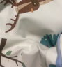 童葵（tongkui）隔尿墊嬰兒童可水洗防水床單超大號透氣寶寶姨媽墊藍鹿1.8米x2米 曬單實(shí)拍圖