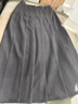 浪莎毛呢百褶裙女冬季2025新款高腰垂感顯瘦大擺a字中長(cháng)款西裝半身裙 曬單實(shí)拍圖