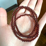 留星紫牙烏石榴石手鏈本命年轉運珠天然手串水晶新年送女生女友 三圈石榴石【4MM】 曬單實(shí)拍圖