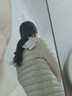 鴨鴨（YAYA）佟麗婭同款輕薄羽絨服女短款韓版休閑保暖羽絨內膽輕便排骨外套男 米白色 XL 曬單實(shí)拍圖
