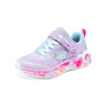 Skechers斯凱奇兒童閃燈鞋女童秋冬時(shí)尚亮燈公主中大童休閑運動(dòng)鞋302696L 薰衣草色/多彩色/LVMT 28.5 曬單實(shí)拍圖