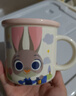 迪士尼正版兒童卡通防摔高顏值水杯正版咖啡杯牛奶杯家用陶瓷杯 朱迪茗月杯 曬單實(shí)拍圖