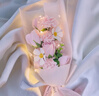 包貝勒永生花玫瑰康乃馨花束鮮香皂花生日禮物三八節送女友老婆媽老師 11朵粉玫瑰康乃馨香皂花禮盒 曬單實(shí)拍圖