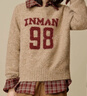 茵曼（INMAN）2025冬季女裝新款不易起球字母數字花紗寬松圓領(lǐng)套頭毛衣  淺駝色 M 曬單實(shí)拍圖