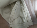 名創(chuàng  )優(yōu)品（MINISO）男士休閑褲秋冬新款加絨保暖設計感日常通勤加厚彎刀褲 米白 XL 曬單實(shí)拍圖