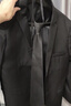 羅蒙西服套裝男士商務(wù)修身西裝男職業(yè)正裝小西服新郎伴郎結婚禮服外套 黑色雙扣【西服+西褲+襯衫】 L /170【100-115斤】+7件禮品 曬單實(shí)拍圖