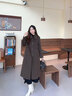 塔馳密司（touchmiss）TOUCH MISS優(yōu)雅風(fēng)翻領(lǐng)加厚毛呢外套女2025冬季中長(cháng)款顯瘦呢子大衣 油栗褐色 L 曬單實(shí)拍圖