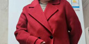 珂萊蒂爾【100山羊絨】商場(chǎng)同款25年氣質(zhì)毛呢外套大衣 艷紅 XL 曬單實(shí)拍圖