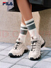 FILA 斐樂(lè )官方女鞋TRUFFLE老爹鞋2026春季新款蘑菇鞋休閑鞋運動(dòng)鞋 淡粉/白天鵝灰-PW 36.5 曬單實(shí)拍圖