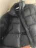 伊芙麗鴨絨立領(lǐng)直身寬松版型落肩袖短款羽絨服女秋季新款 黑色 S 155/80A 曬單實(shí)拍圖
