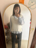 森馬（Semir）[商場(chǎng)同款]長(cháng)袖襯衫女襯衣V領(lǐng)背心2025春寬松兩件套101125105011 曬單實(shí)拍圖