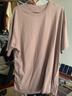 MUJI  IDEE 女式天竺寬版T恤上衣打底衫女款內搭25年夏季女裝GA48CC5S 煙熏粉色 L （165/88A） 曬單實(shí)拍圖