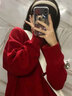 歐貝汐紅色毛衣女秋冬季本命年加厚2026馬年針織外套新年情侶裝男毛線(xiàn)衣 男女同款毛衣 M 曬單實(shí)拍圖