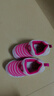 迪士尼（Disney）兒童運動(dòng)鞋春秋透氣一腳蹬童鞋中小童毛毛蟲(chóng)跑步鞋 淡粉/玫紅 27 曬單實(shí)拍圖