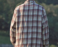 MMOPTOP日系復古長(cháng)袖格子襯衫男士秋冬季潮流寬松休閑外套6062 咖啡 XL 曬單實(shí)拍圖