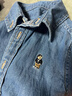 Teenie Weenie Kids小熊童裝25春夏新款男女童寶寶長(cháng)袖牛仔襯衫 牛仔色 110cm 曬單實(shí)拍圖