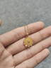 周大生黃金吊墜足金璀璨花絲太陽(yáng)花吊墜項鏈送女友老婆新年禮物女 吊墜金重約2.62g（贈金色銀鏈） 曬單實(shí)拍圖