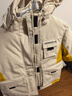 唐獅（TonLion）2023棉衣女ins工裝風(fēng)連帽外套 希臘白 S  曬單實(shí)拍圖