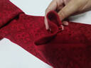 上海故事純羊毛針織圍巾女秋冬中國紅提花圍脖騏驥紅本命年馬年 曬單實(shí)拍圖