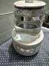 摩飛電器（Morphyrichards）全玻璃養生壺恒溫水壺家用燒水壺多段控溫電熱水壺極速風(fēng)冷沖奶泡奶機MR5602 1.2L 椰奶白 曬單實(shí)拍圖