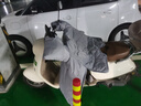 雅迪冬季電動(dòng)車(chē)擋風(fēng)被加寬加厚防寒保暖抗風(fēng)電瓶摩托通用防凍擋風(fēng)被灰色 曬單實(shí)拍圖