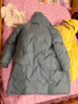 英氏（YEEHOO）女童羽絨服兒童外套中大童裝中長(cháng)款衣服保暖連帽冬裝 灰藍 165  曬單實(shí)拍圖
