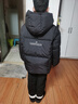 圖圖小象兒童羽絨服90白鴨絨三防短款加厚外套冬裝女童保暖上衣男童羽絨服 黑色短款 160 身高約160cm 曬單實(shí)拍圖