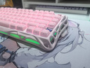 重力星球（GravaStar） 破繭75列家用機械鍵盤(pán)配無(wú)線(xiàn)有線(xiàn)藍牙三模gasket客制化金屬帶腳RGB燈光 K1 羅斯粉【星粉軸】果凍鍵帽 曬單實(shí)拍圖