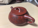 藏壺天下 宜興紫砂壺全手工茶壺國工朱倩冰刻繪滿(mǎn)瓢原礦大紅袍景舟石瓢壺 山水石瓢 280ml 曬單實(shí)拍圖
