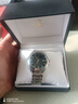 天王（TIAN WANG）手表男士機械表國表42mm表盤(pán)鋼帶防水帶日歷腕表 黑銀色 曬單實(shí)拍圖