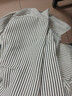 迪伽達復古條紋長(cháng)袖襯衣男士春秋冬季新款襯衫男女同款休閑寬松開(kāi)衫外套 ZSFS-C51黑色 XL 曬單實(shí)拍圖