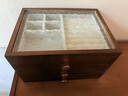 金日滿(mǎn)實(shí)木首飾盒高檔輕奢三層可視珠寶盒項鏈手鏈收納盒新婚禮物飾品盒 水波紋多層首飾盒【三層大容量】 曬單實(shí)拍圖