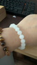 映和 和田玉手鏈羊脂玉圓珠手串羊脂白玉籽料手串男女款帶證書(shū) 曬單實(shí)拍圖