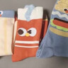 棉奇熊男童襪子春秋薄款高筒襪兒童新疆長(cháng)絨棉秋季棉質(zhì)中筒襪男孩襪3-5 曬單實(shí)拍圖