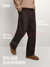 森馬（Semir）王安宇同款丨休閑褲男25冬磨毛寬松闊腿男褲通勤褲子109725127106 曬單實(shí)拍圖
