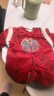 新生嬰兒加棉加厚連體衣深秋冬款長(cháng)袖國風(fēng)爬服周歲滿(mǎn)月衣服 紅色龍款加棉棉服 90cm 【11-15個(gè)月】 曬單實(shí)拍圖