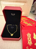 周大福碎金愛(ài)心黃金項鏈(工費480)45cm約4.4g EOF1836生日禮物 曬單實(shí)拍圖